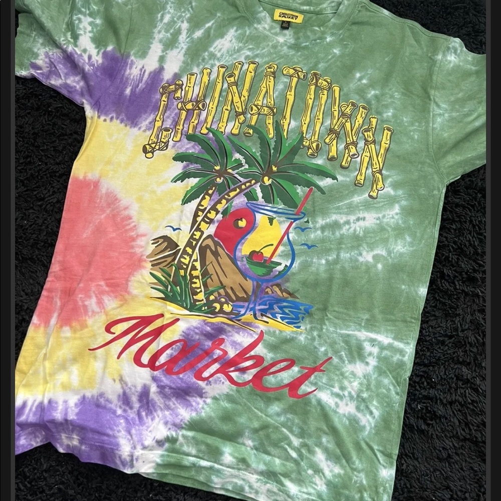 Chinatown Market T-Shirt Tye Dye Tropical - L